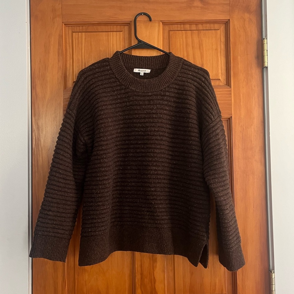 Madewell Brown Ribbed Sweater